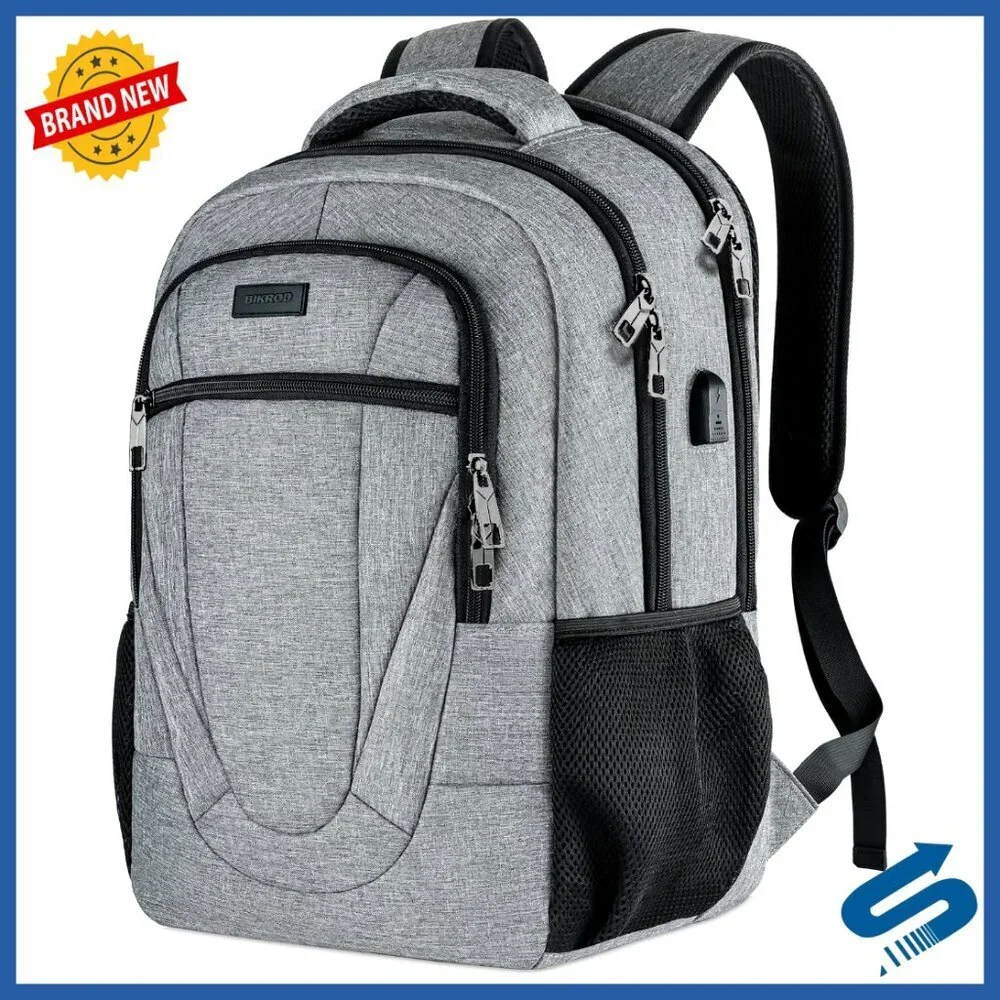 Travel Laptop Backpack Anti Theft Slim Durable USB Charging Port Computer Bag - Picture 1 of 7